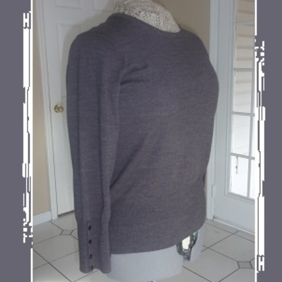 Gray Tailored Button Detail Sweater - Picture 2 of 5